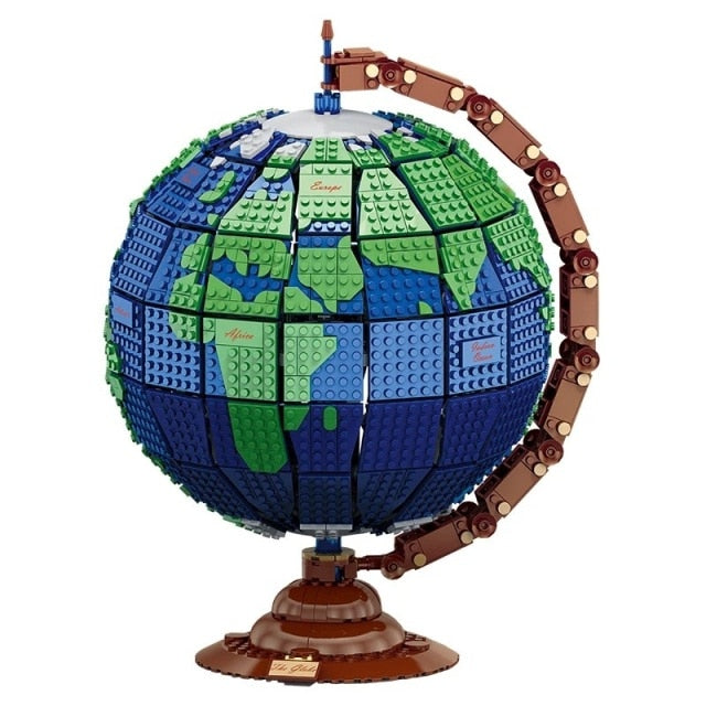 Globe terrestre en briques 2420 pièces