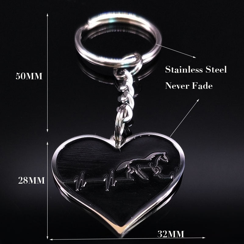 Horse key ring Stainless steel