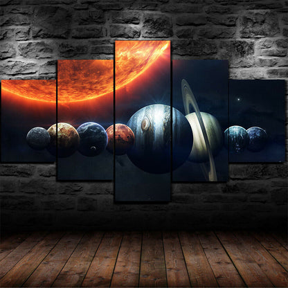 Canvas Solar System 5 pieces