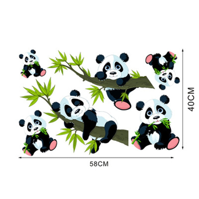 Autocollant mural Panda Bamboo