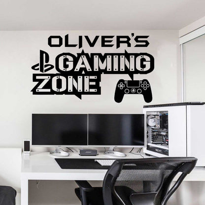 Autocollant mural Personnalisable Gaming Zone