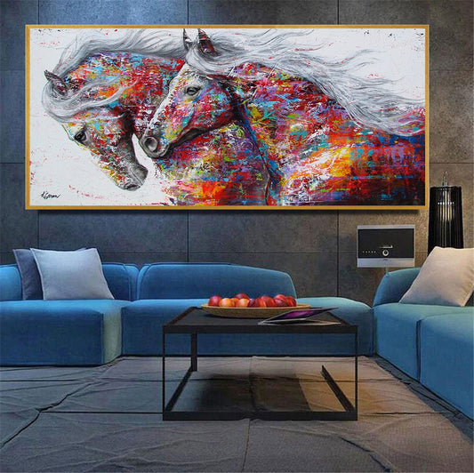 Art mural Chevaux Multi