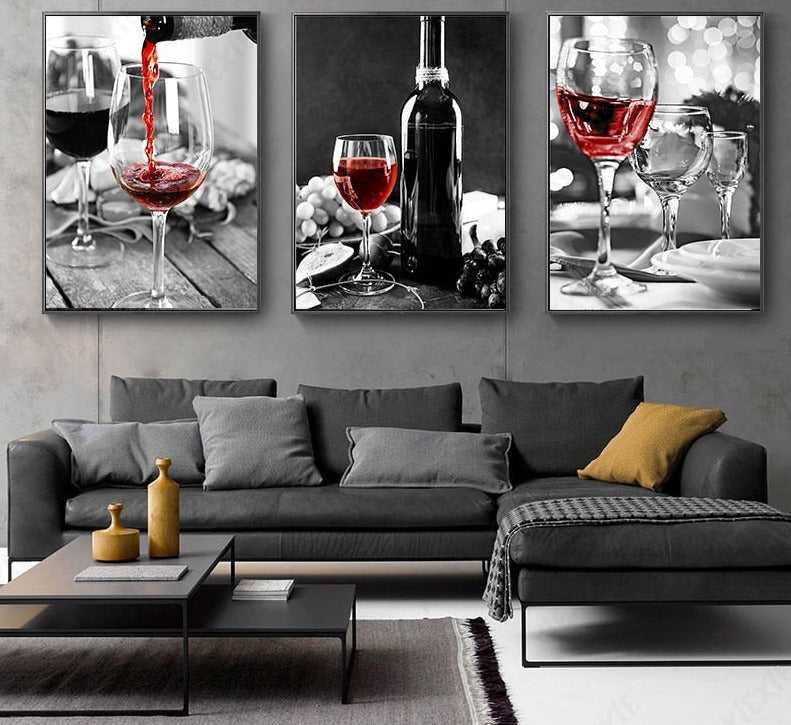 Red Wine Canvas Wall Art