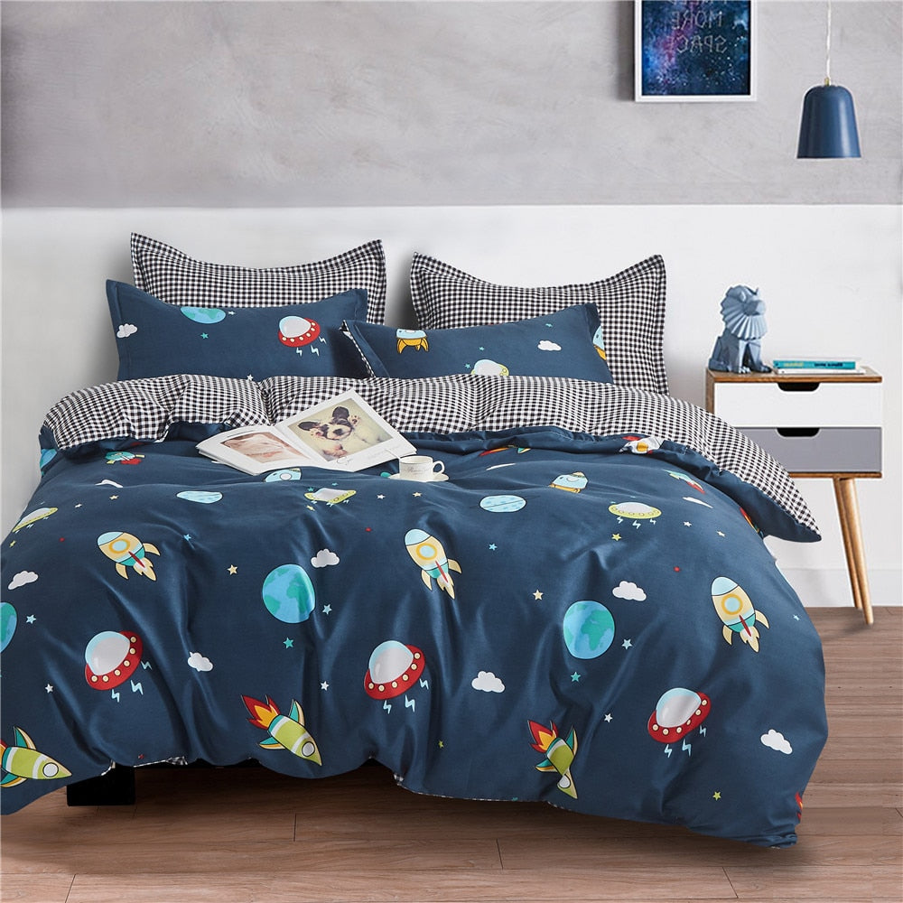 Rocket and Planet Bed Set
