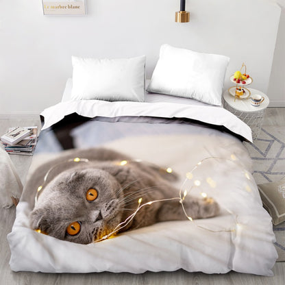 Fluffy Cat Bed Set
