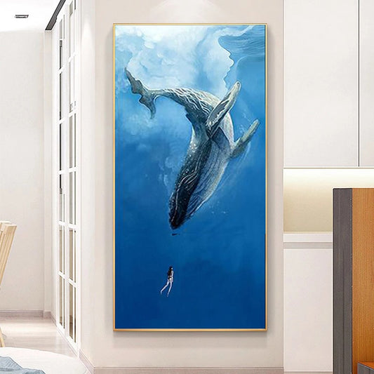Art mural Canvas Blue Whale