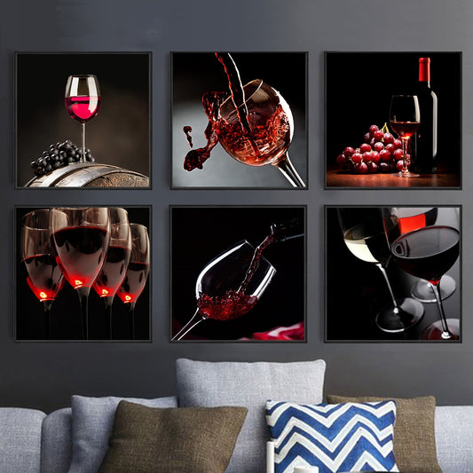 Red Wine Canvas Wall Art