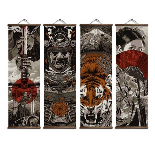 Canvas Japanese Samurai