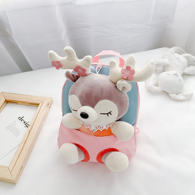 Deer and Rabbit Plush Backpack Brimballe