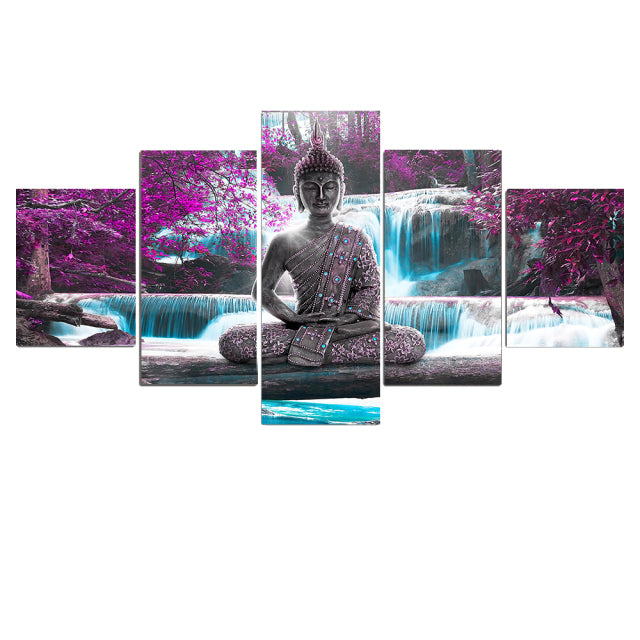 Art mural Canvas Buddha /  5 pièces