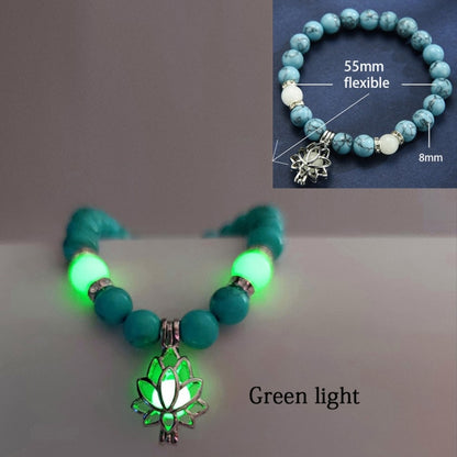 Fluorescent Natural Stone Yoga Bracelet