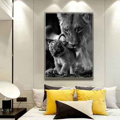 Art mural Lion&Cub