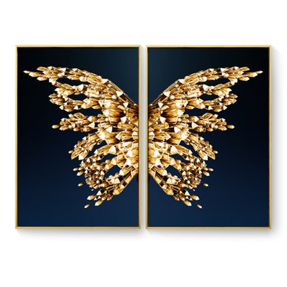 Golden Butterfly wall art (2 canvas)