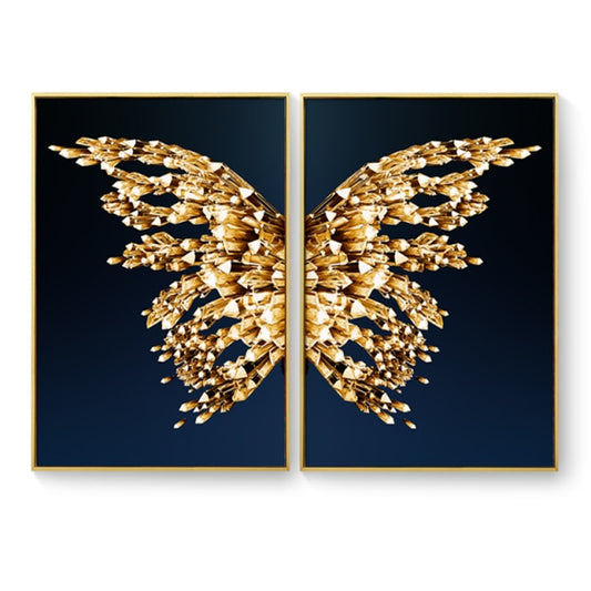 Golden Butterfly wall art (2 canvas)