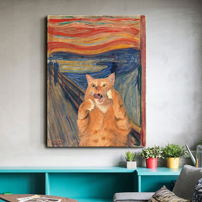 Munch Cat Wall Art