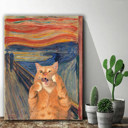 Art mural Munch Cat
