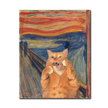 Art mural Munch Cat