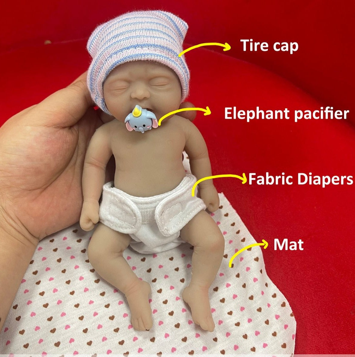 Mini bébé reborn Full Soft body Silicone