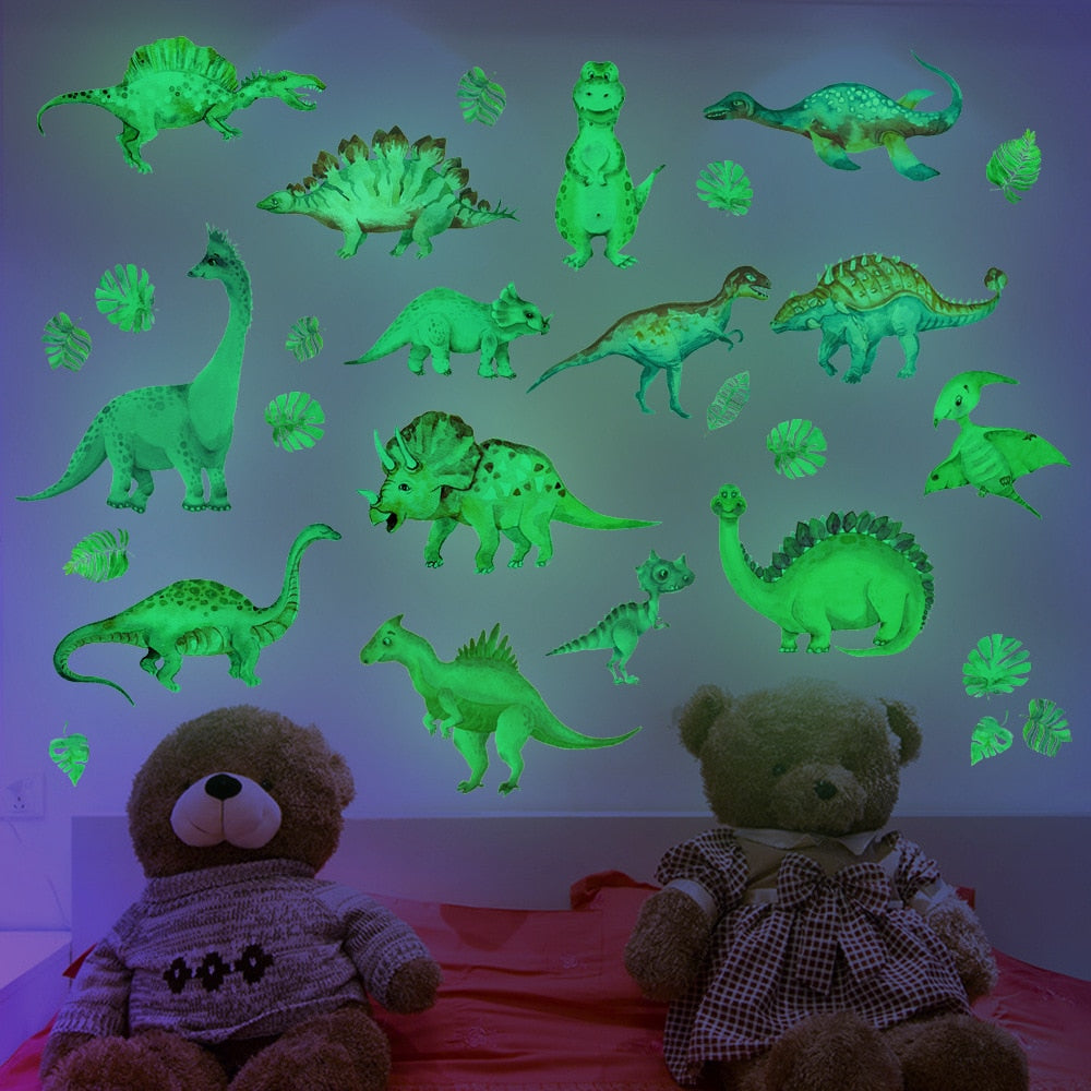 Autocollant Fluorescent dinosaure