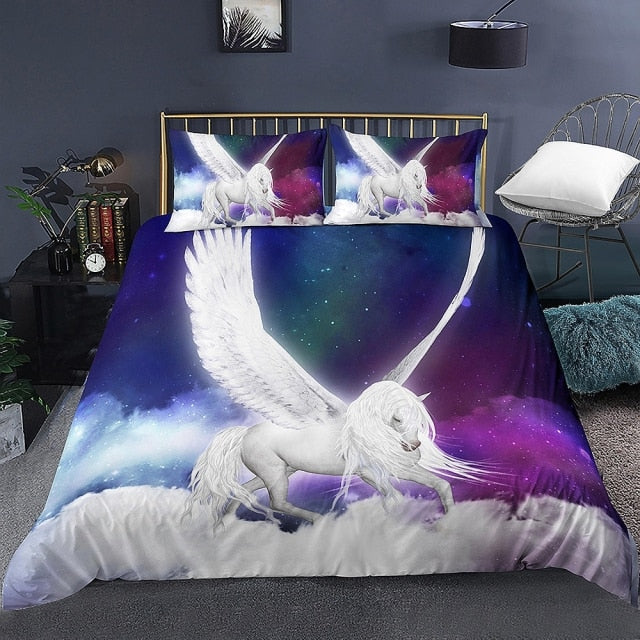Bed set with Unicorn Horses / 8 models