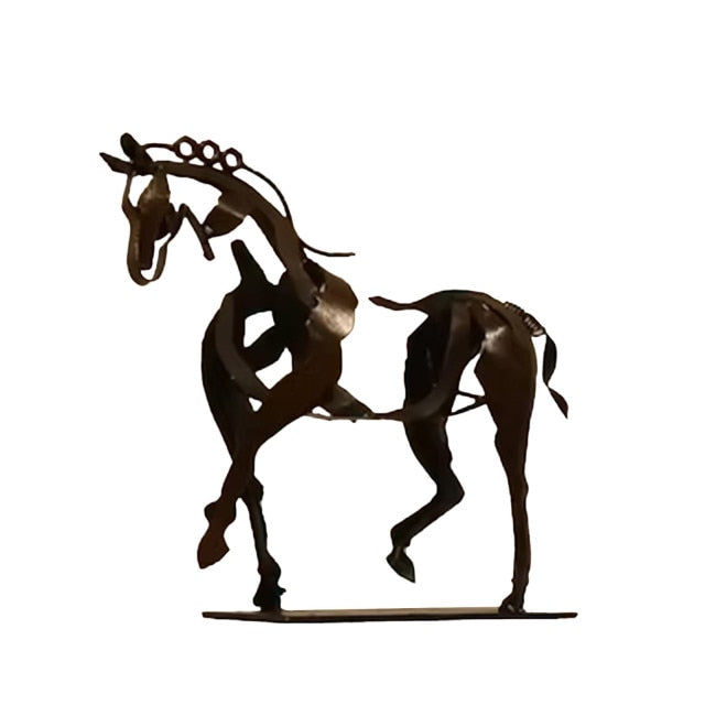 Metal horse decoration