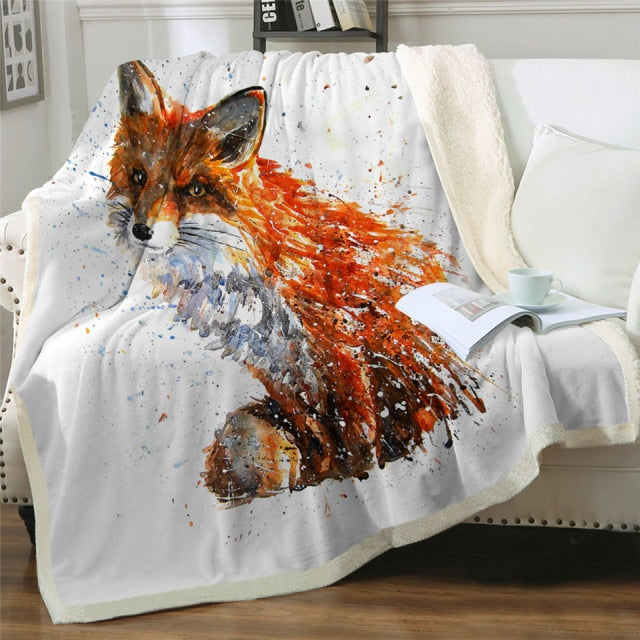 Fox Fleece Blanket