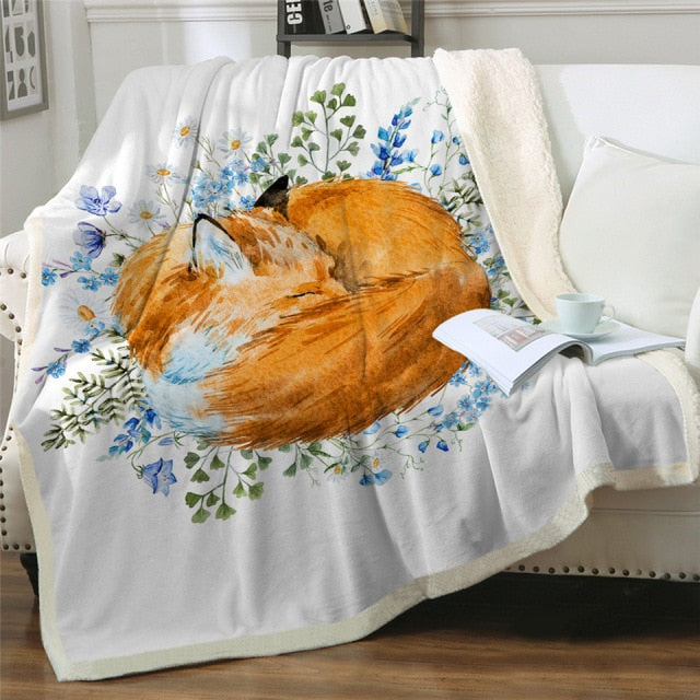 Fox Fleece Blanket