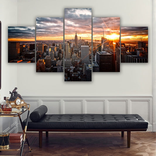 Arte mural de Nueva York, 5 piezas (con o sin marco)