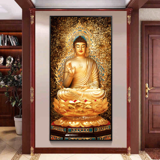 Art mural Golden Buddha