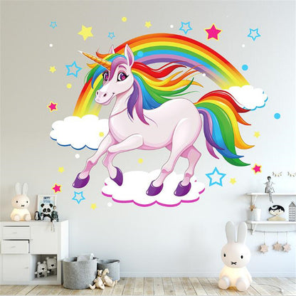 Autocollant mural Rainbow Unicorn II