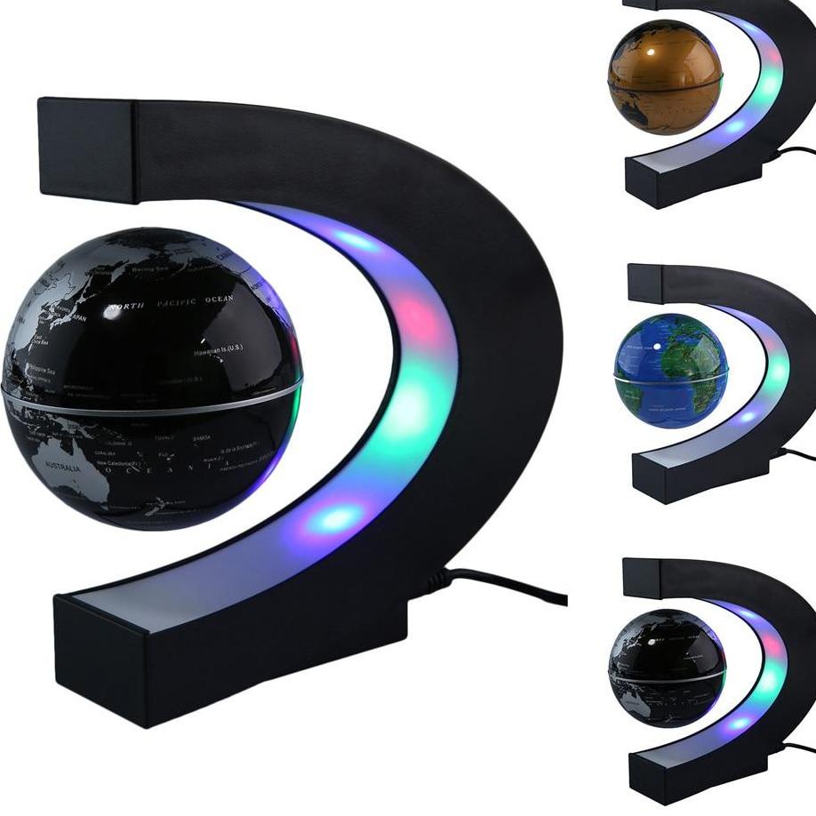 Desk lamp with magnetic floating globe