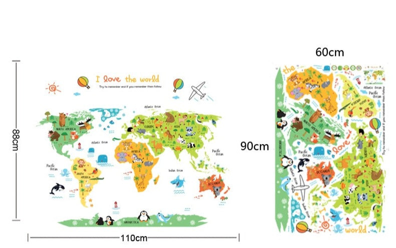 Wall sticker - world map