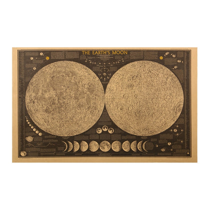 Carte de la lune vintage retro