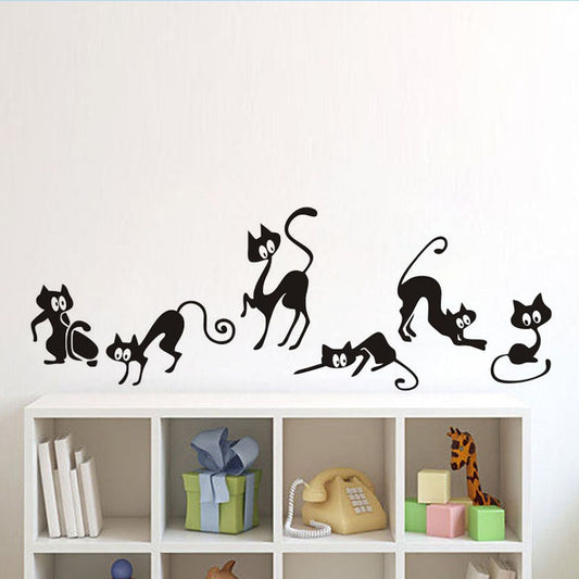 6 Cats Wall Sticker