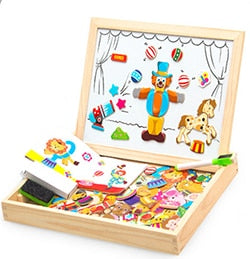 wooden magnetic puzzle