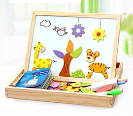 wooden magnetic puzzle