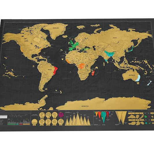 Scratch off world map 82.5x59.4cm