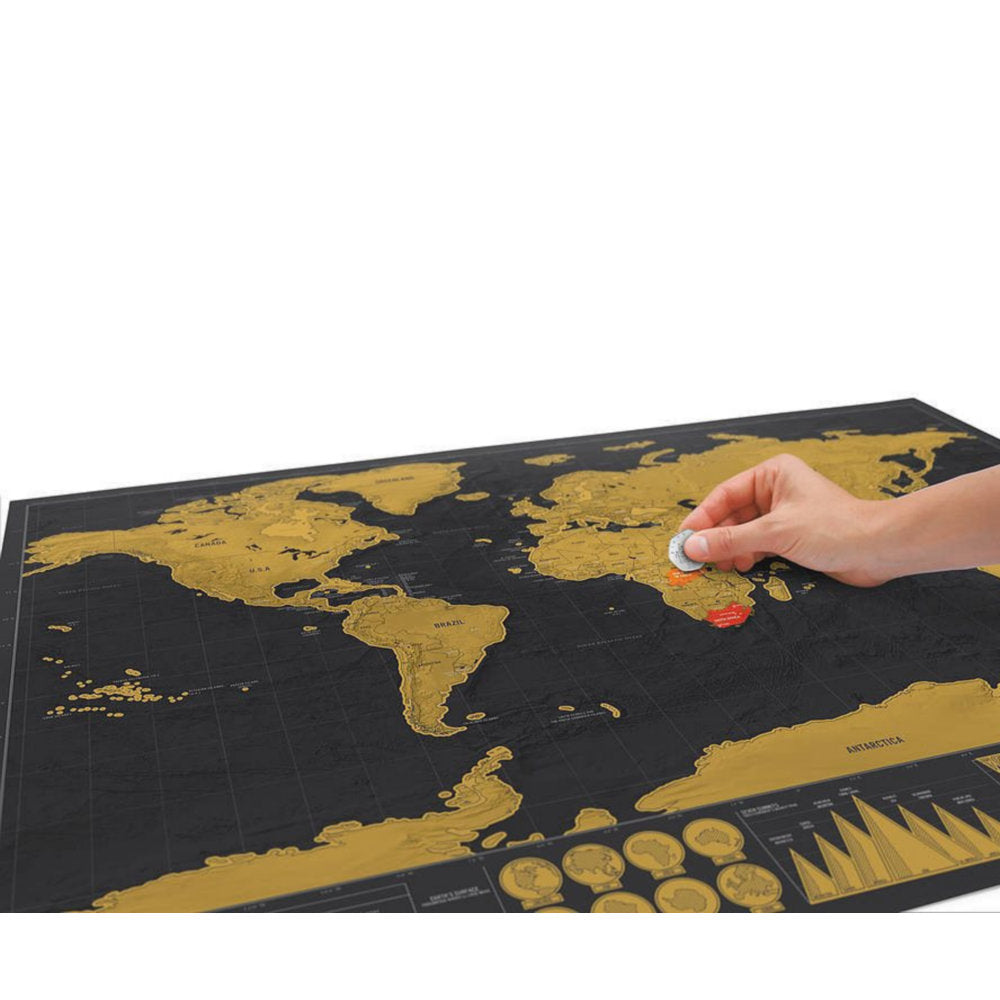 Scratch off world map 82.5x59.4cm
