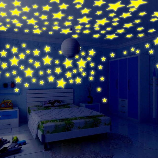 100 étoiles fluorescentes
