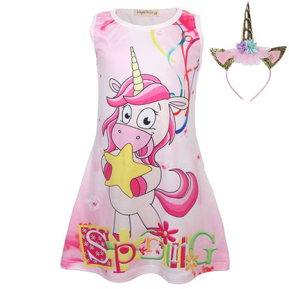 Unicorn dress 4T at 9 years old
