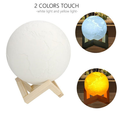 LED Planet Earth and Moon Lamp