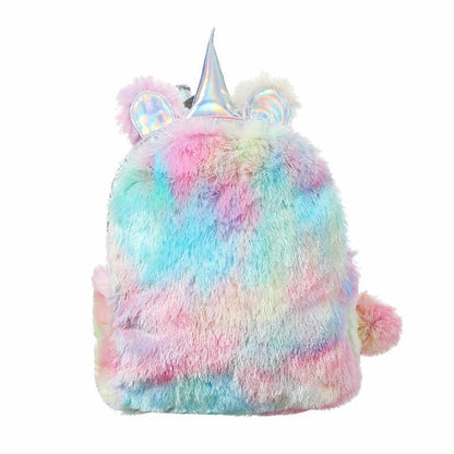 Fur unicorn backpack