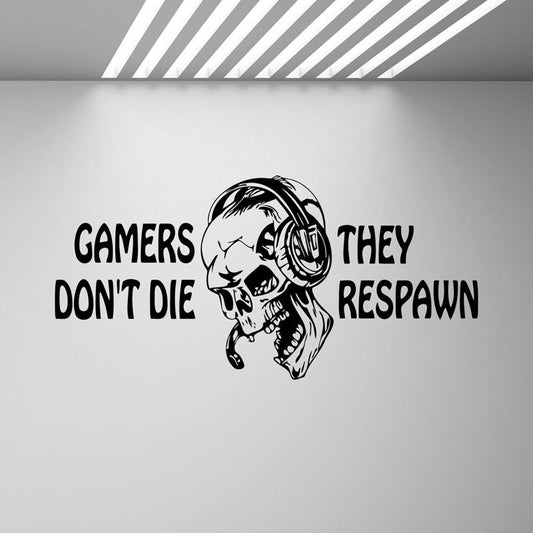 Gamers Dont Die They Respawn Sticker