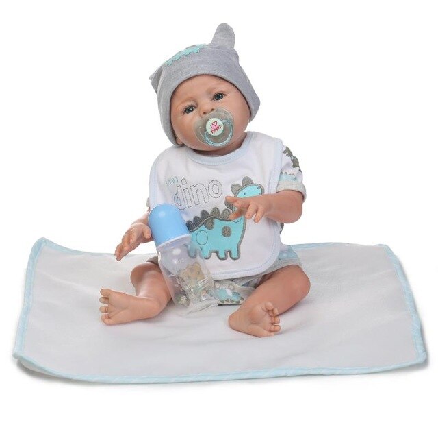 Reborn baby twins 55cm/ Full silicone – Brimballe